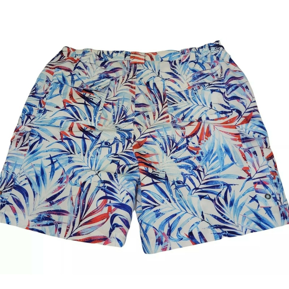 Reel Legends Mens Performance Shirts Sz L Cargo Shorts Red White Blue